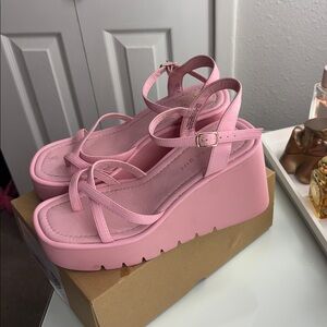 Pink Platform Sandals